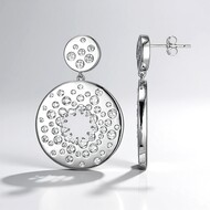 Pendientes en plata con Zircón (Adela Silber)