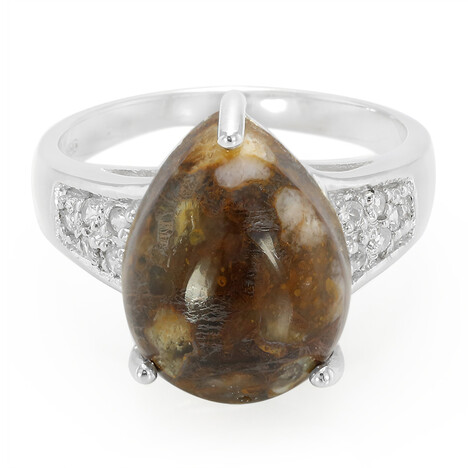 Dinosaurier-Quarz-Silberring