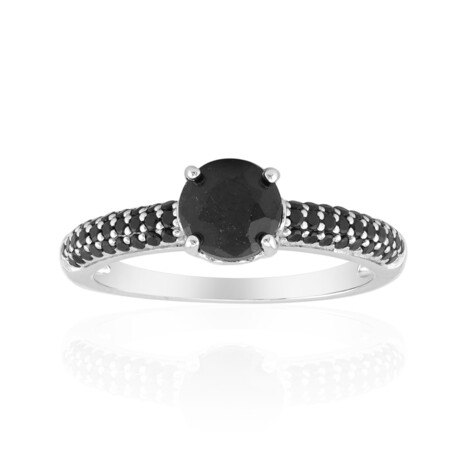 Bague en argent et Saphir noir