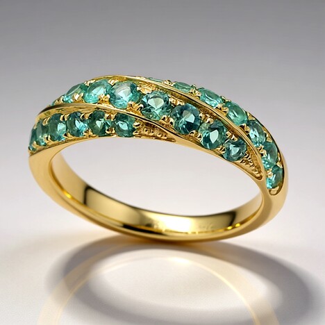 Anello in oro con Smeraldo Zambia AAA (de Melo)