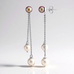Orecchini in argento con Perla Akoya (TPC)