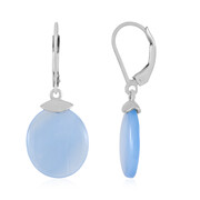Aqua-Chalzedon-Silberohrringe (MONOSONO COLLECTION)