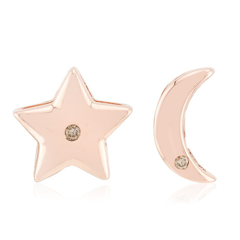 I1 Argyle Rose de France Diamond Silver Earrings (Annette)