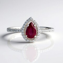 Bague en argent et Rubis de Madagascar