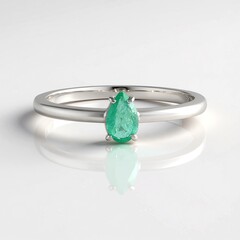 Anello in argento con Smeraldo Colombiano