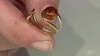 Zilveren ring met een cognac Baltische barnsteen (dagen)