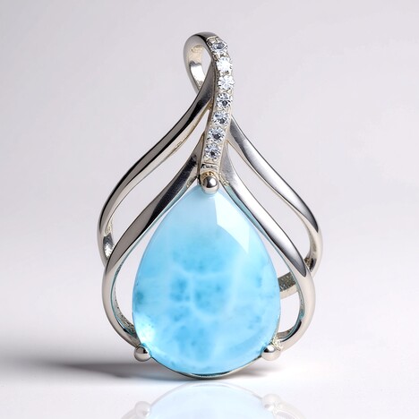 Ciondolo in argento con Larimar