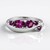 Magenta-Granat-Silberring