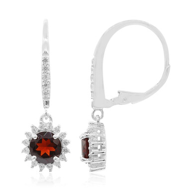 Pendientes en plata con Granate