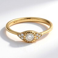 14K SI1 (H) Diamond Gold Ring (CIRARI)