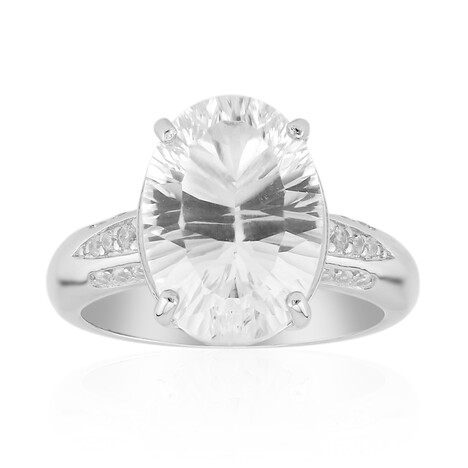 Weißer Topas-Silberring