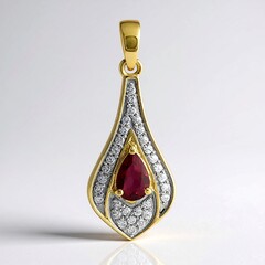 Ciondolo in oro con Rubellite Nigeriana (Mark Kaufman)