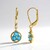 Boucles d'oreilles en argent et Apatite bleu néon