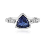 Anillo en plata con Cianita de Nepal