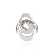 I3 Champagner-Brillant-Silberring (de Melo)