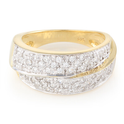 Anello placcato in oro con Zircone