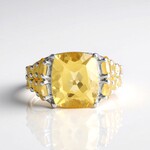 Anello in argento con Citrino