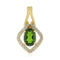 Pendentif en argent et Diopside de Russie