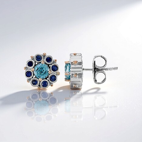 Orecchini in argento con Zircone Ratanakiri (Dallas Prince Designs)