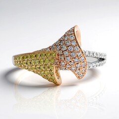 Anello in oro con Diamante Rosa SI2 (CIRARI)