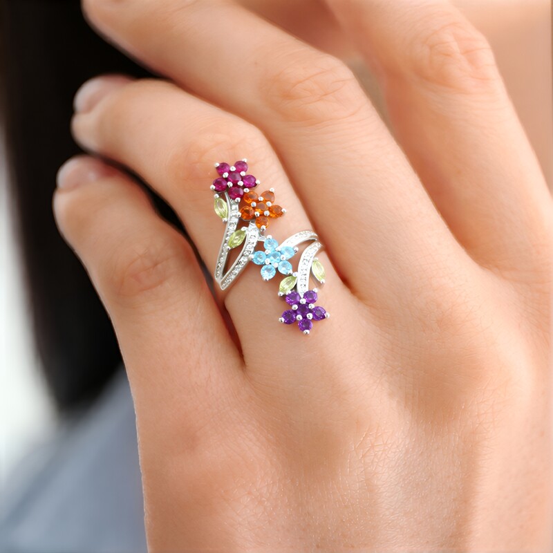 Bague en argent et Péridot