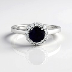 Anello in argento con Zaffiro Blu del Madagascar