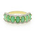 Zilveren ring met keizerlijke chrysopraasstenen