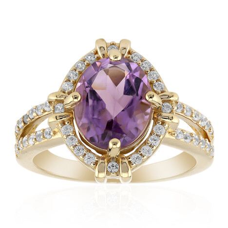 Bolivian Amethyst Silver Ring