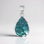Ciondolo in argento con Silice gemma drusa (Bali Barong)