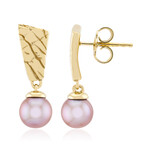 Pendientes en plata con Perla Ming púrpura (TPC)