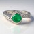 Anello in argento con Calcedonio Verde