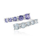 Zilveren ring met een tanzaniet