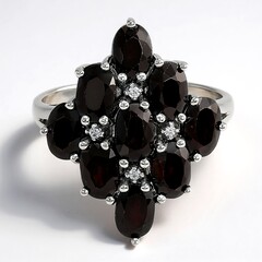 Anello in argento con Zircone Cioccolato