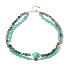 Amazonite Silver Necklace (Riya)