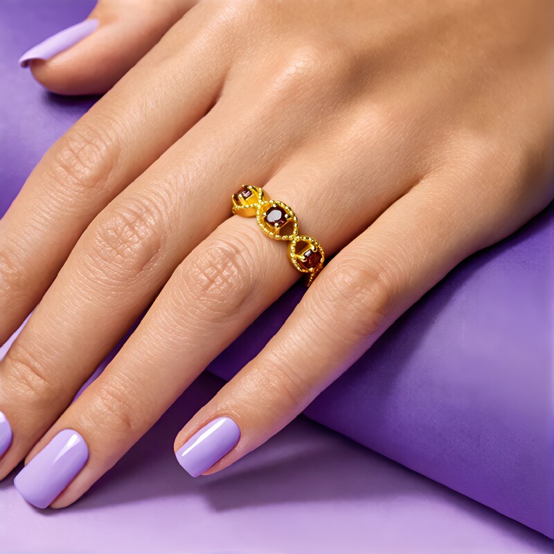 Anello in argento con Zircone Rosa