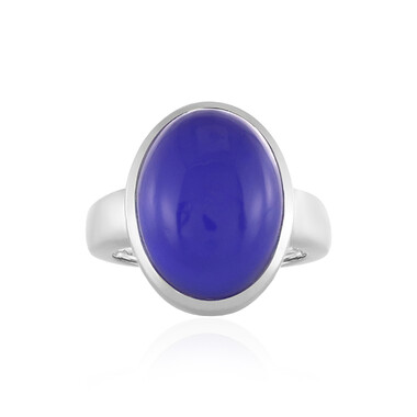 Anello in argento con Calcedonio Blu