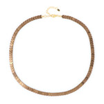 Bronze-Hämatit-Silberhalskette