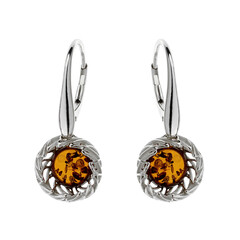 Orecchini in argento con Ambra Baltica
