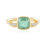 Russischer Smaragd-Silberring (Adela Silber)