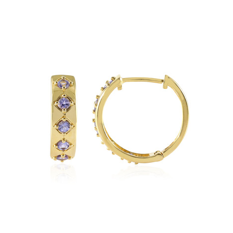 Tansanit-Silberohrringe