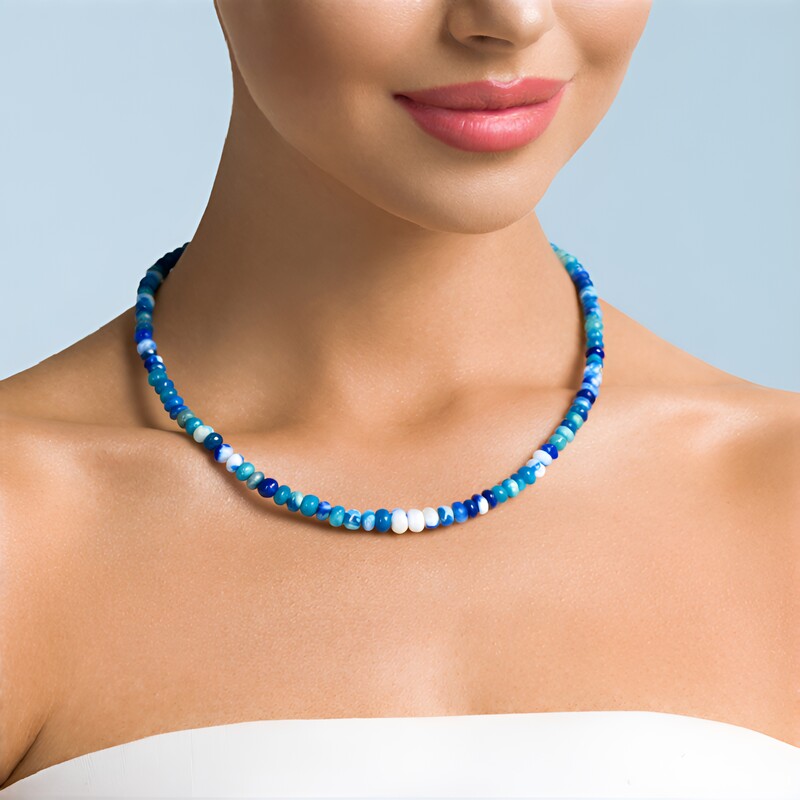 Collana in argento con Afghanite (Adela Silber)
