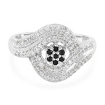 Schwarzer Spinell-Silberring