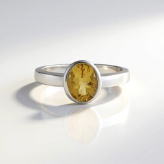 Anello in argento con Berillo Giallo