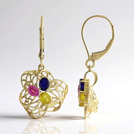 Orecchini in oro con Zaffiro Giallo del Madagascar (Ornaments by de Melo)