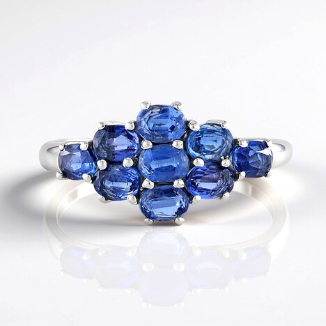Anello in argento con Cianite del Nepal