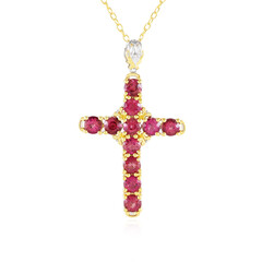Collana in argento con Rubellite