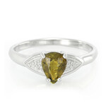Cuprian Tourmaline Silver Ring