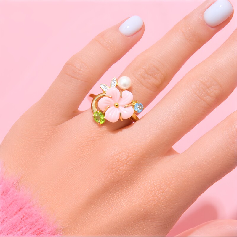 Anello in argento con Madreperla