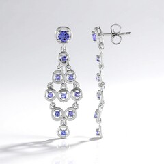 Orecchini in argento con Tanzanite