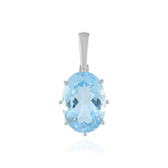 Colgante en plata con Topacio azul cielo
